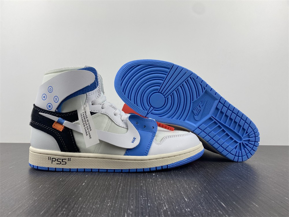 of x air jordan 1 blue whiite aq0818-168