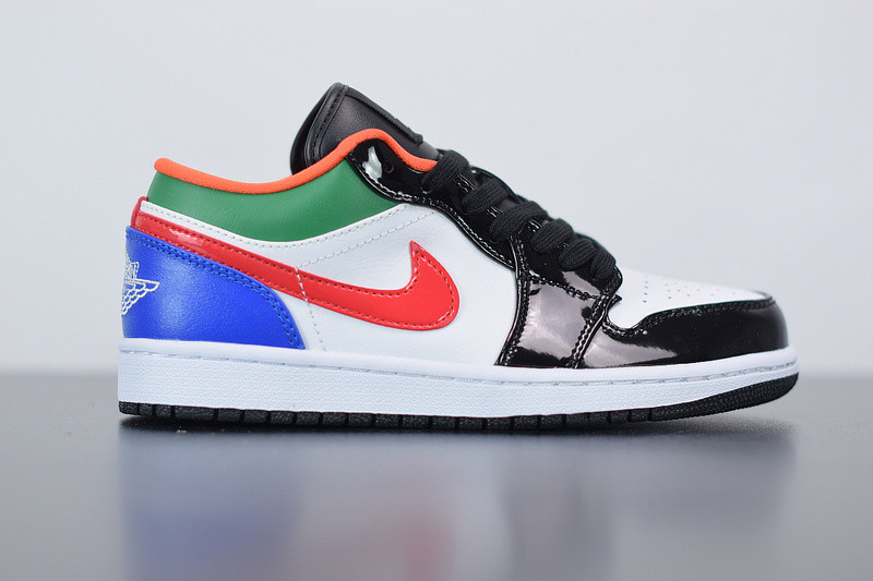 air jordan 1 low multi-color blacl toe cz4776-101