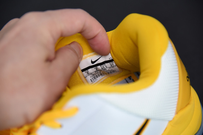 nike zoom kobe 5 white black yellow 386430-104