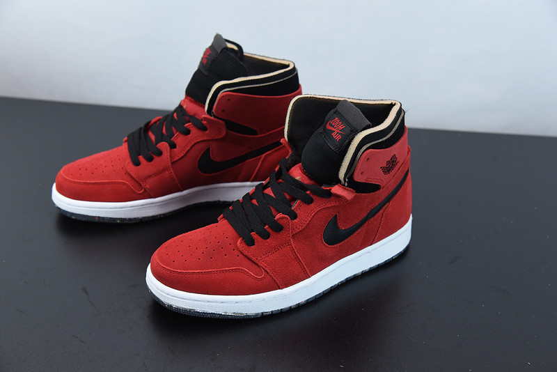 air jordan 1 high zoom air cmft red suede ct0978-600