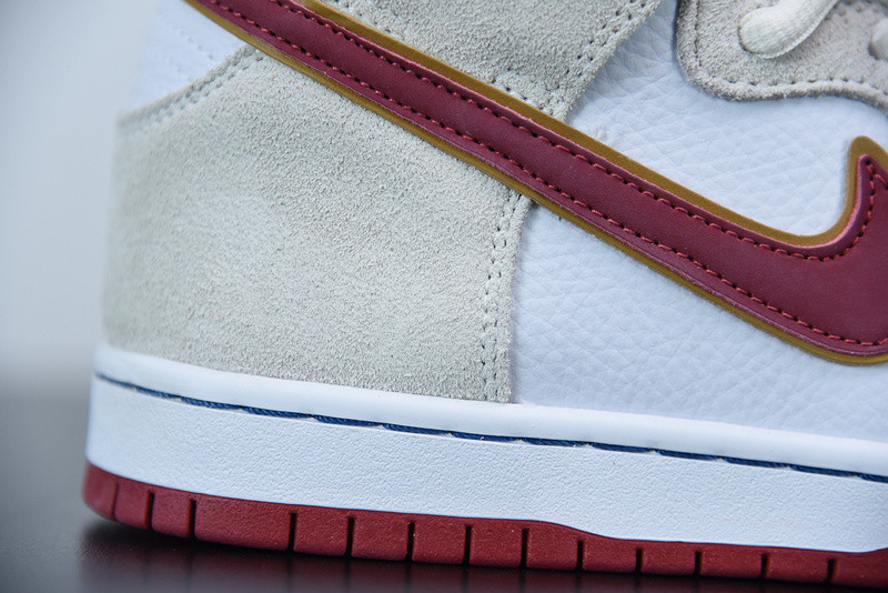 nike sb dunk high sail bright crimson cv9499-100