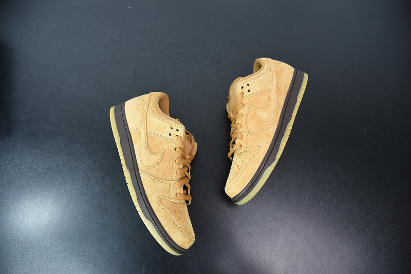 nike sb dunk low “wheat mocha” bq6817-204