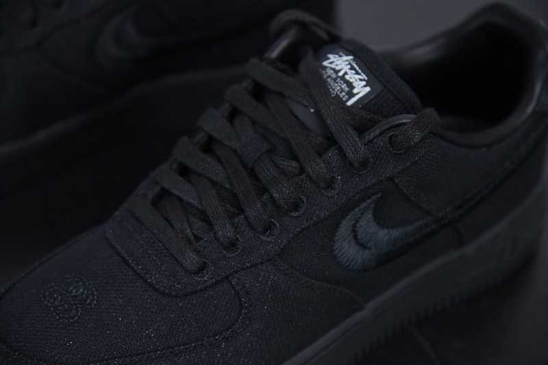 stussy x nike air force 1 low black cz9084-001