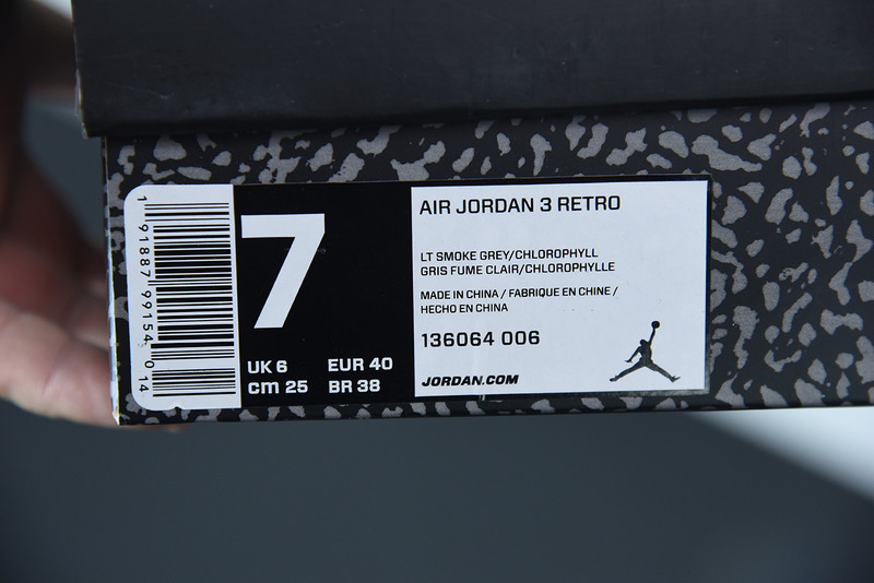 air jordan 3 retro ‘chlorophyll’’ 136064-006