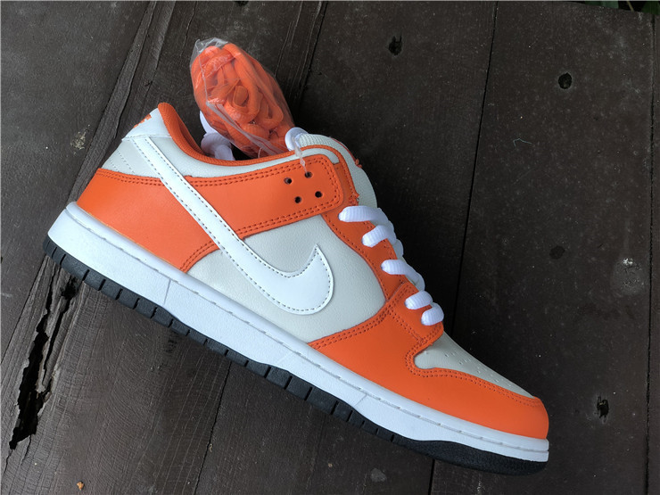 nike sb dunk low white orange black sale bq6817-806
