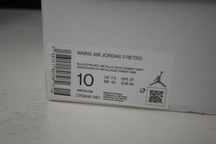 air jordan 3 “black gold” ck9246-067