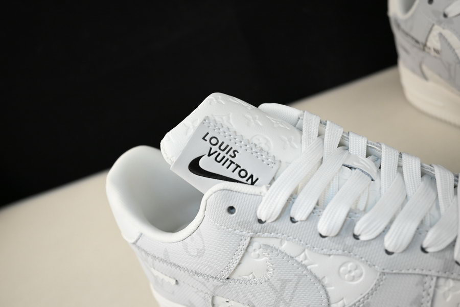 2022 lvt x nike air force 1 07 low white grey ld4631-201