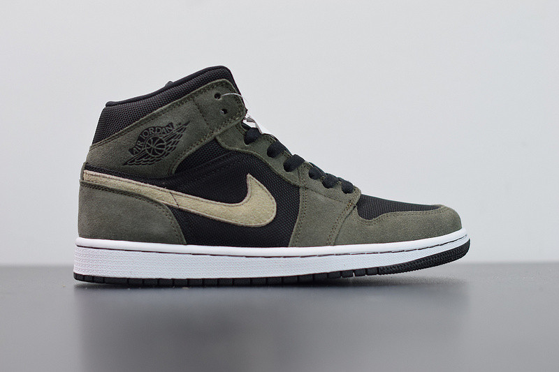 air jordan 1 mid in military bq6472-030