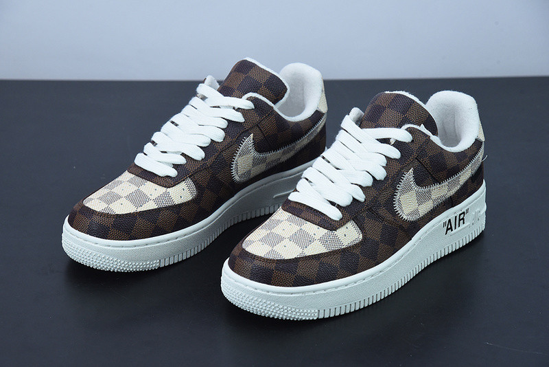 lvt x air force 1‘07 low "damier azur/brown/monogram