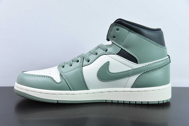 air jordan 1 mid "jade smoke" bq6472-130