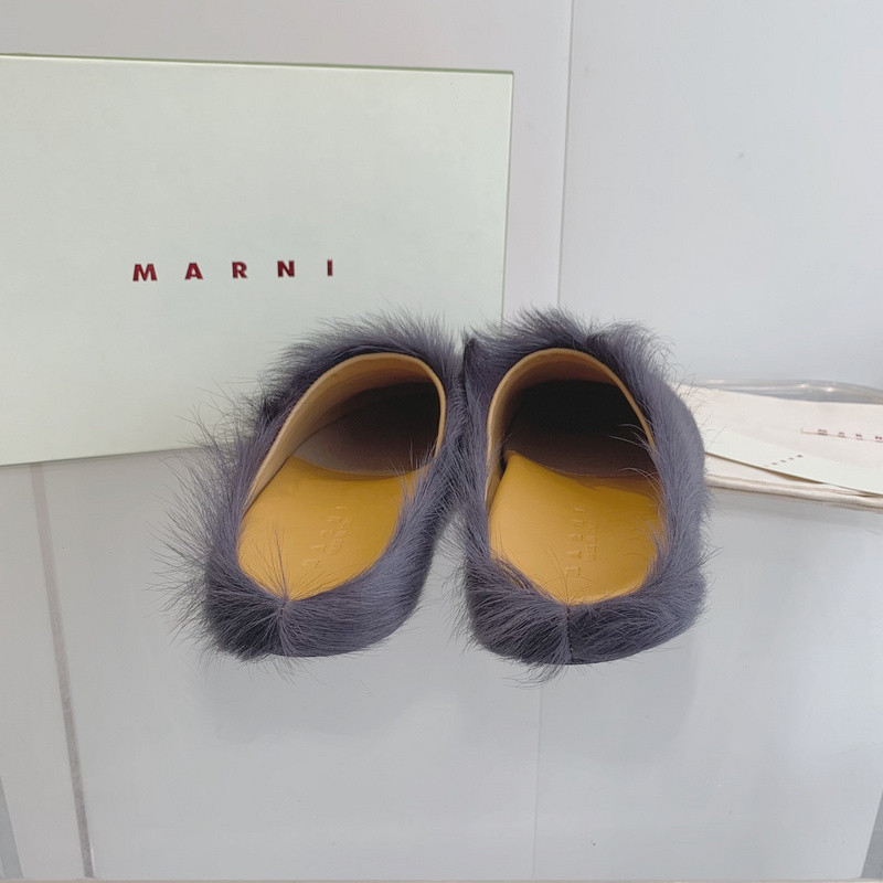 Marni calf hair slippers