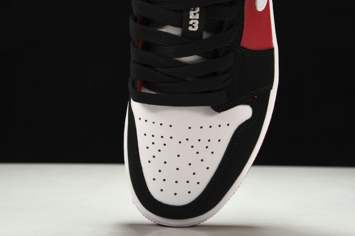 Jordan 1 Low Black White Gym Red
