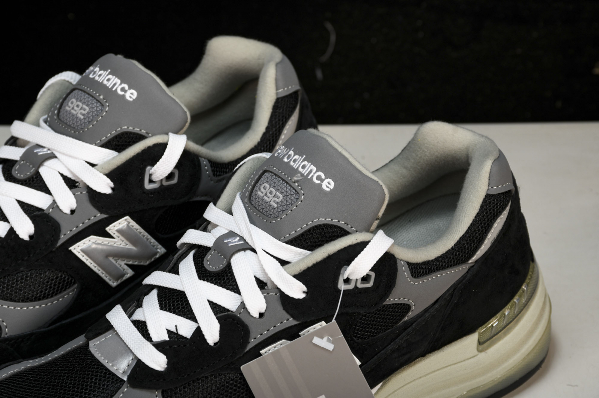 New Balance 992 Black Grey Suede